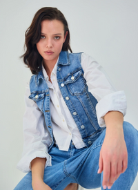 Ana & Lucy - Denim Gilet - Stone Wash