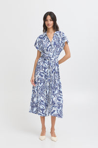 B.young - Dress Joella - Blue Paisley