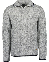 Blue Seven - Pullover Troyer - White Melange