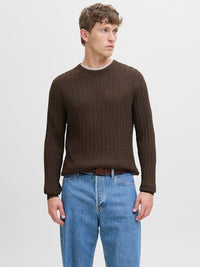 Jack & Jones - Gebreide Trui Emil - Mulch (Bruin)