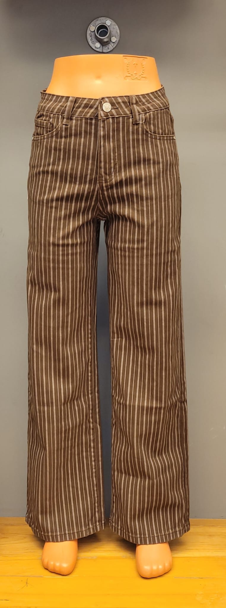 Goodies - Wide Leg - Streep Bruin