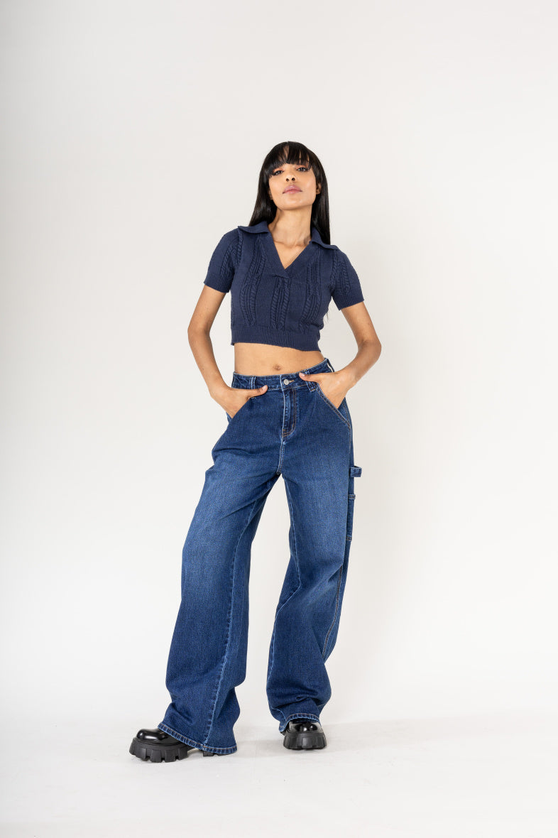 Nina Carter - Wide Leg - Dark Denim
