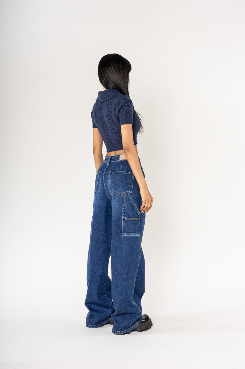 Nina Carter - Wide Leg - Dark Denim