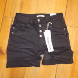 Jewelly Jeans - Short - Twill Black