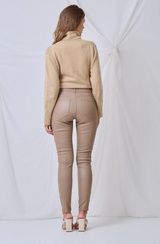 Ana & Lucy - Coated Pants - Beige