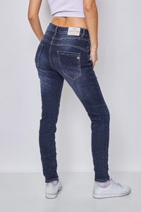 Jewelly Jeans - Dark Stone met gekleurde knopen