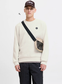 Jack & Jones - Sweat Geo - Marshmallow (Wit)