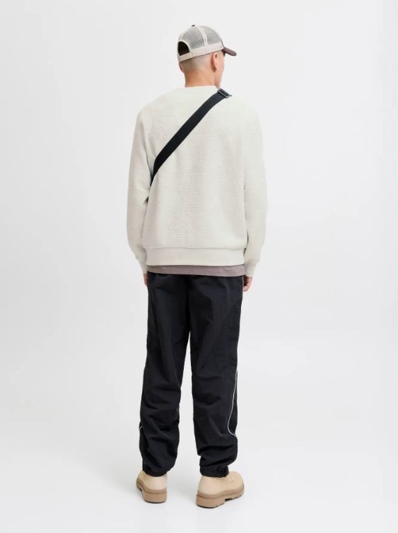 Jack & Jones - Sweat Geo - Marshmallow (Wit)