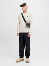 Jack & Jones - Sweat Geo - Marshmallow (Wit)