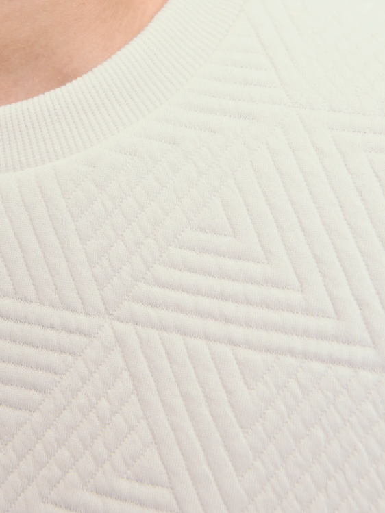 Jack & Jones - Sweat Geo - Marshmallow (Wit)