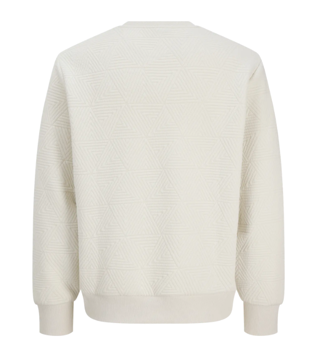 Jack & Jones - Sweat Geo - Marshmallow (Wit)