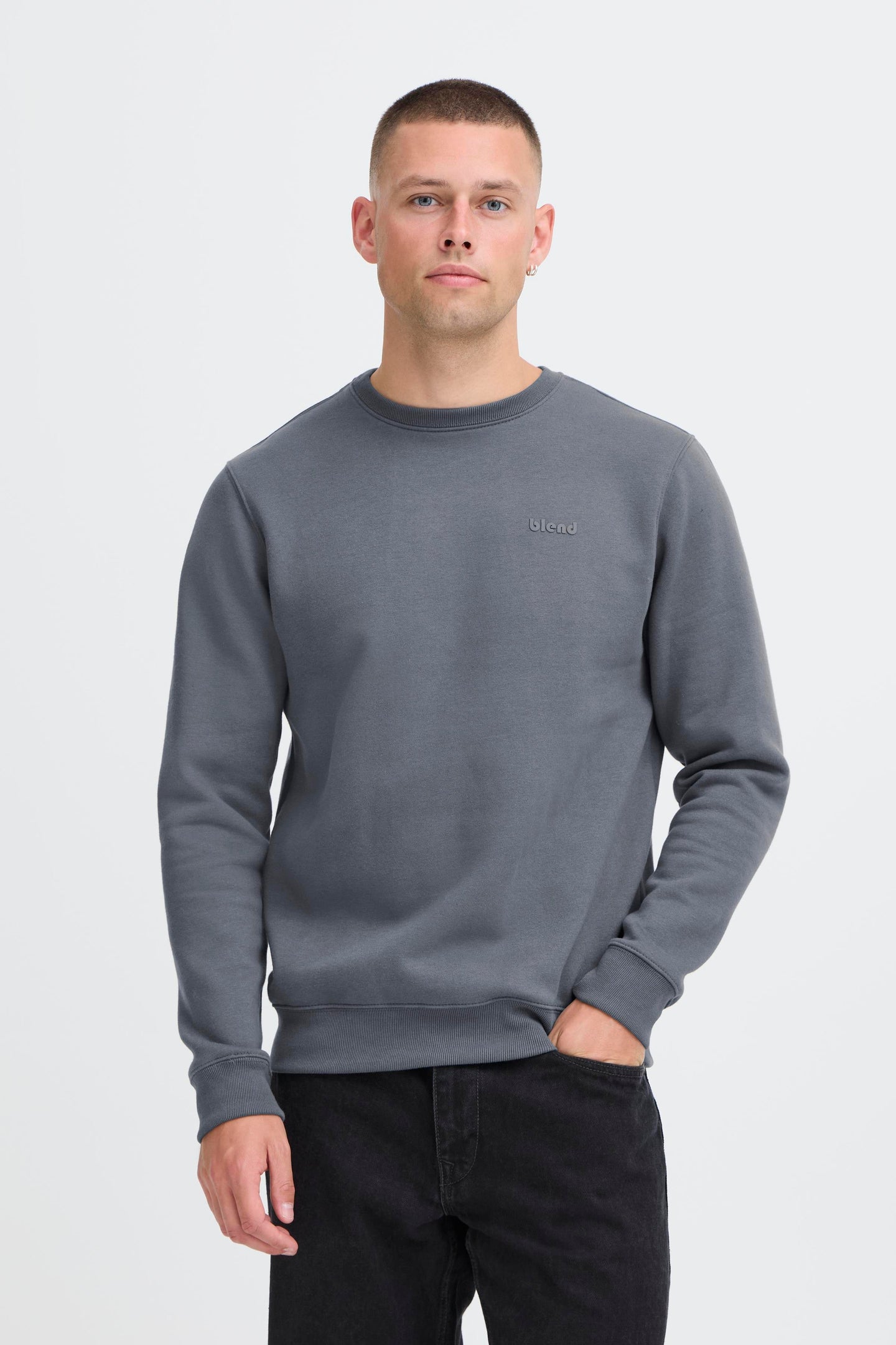 Blend - Sweater Downton - Iron Gate (Grijs)