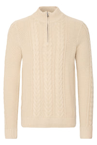 Blend - Trui Basim - Oyster Gray (Creme)