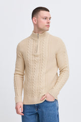 Blend - Trui Basim - Oyster Gray (Creme)