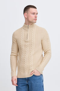 Blend - Trui Basim - Oyster Gray (Creme)