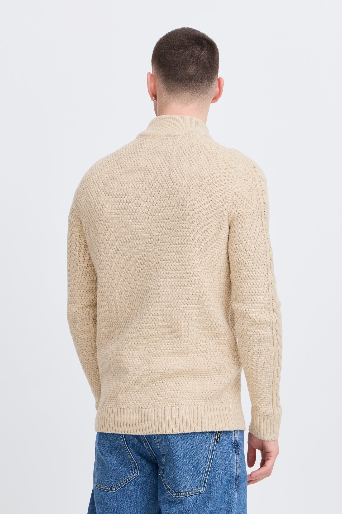 Blend - Trui Basim - Oyster Gray (Creme)