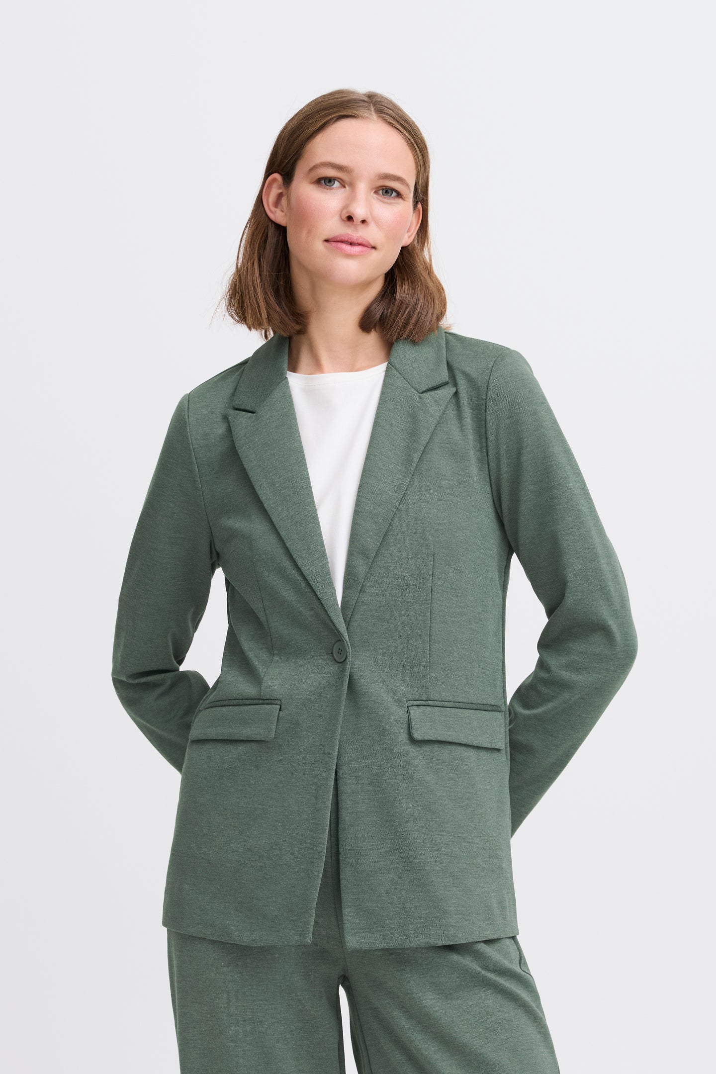 B.young - Long Blazer Rizetta - Green Gables Melange