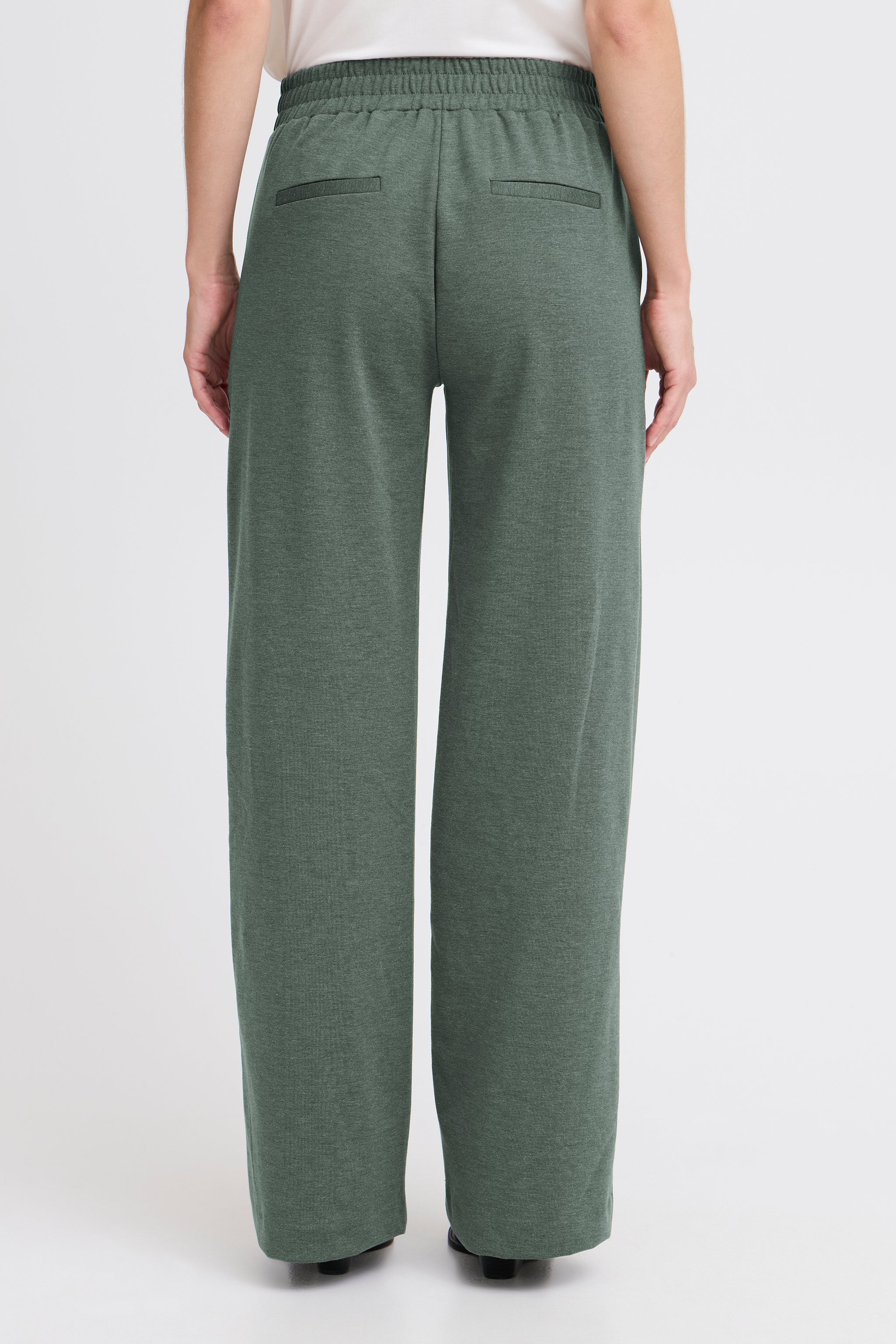 B.young - Rizetta Wide Pants - Green Gables Melange