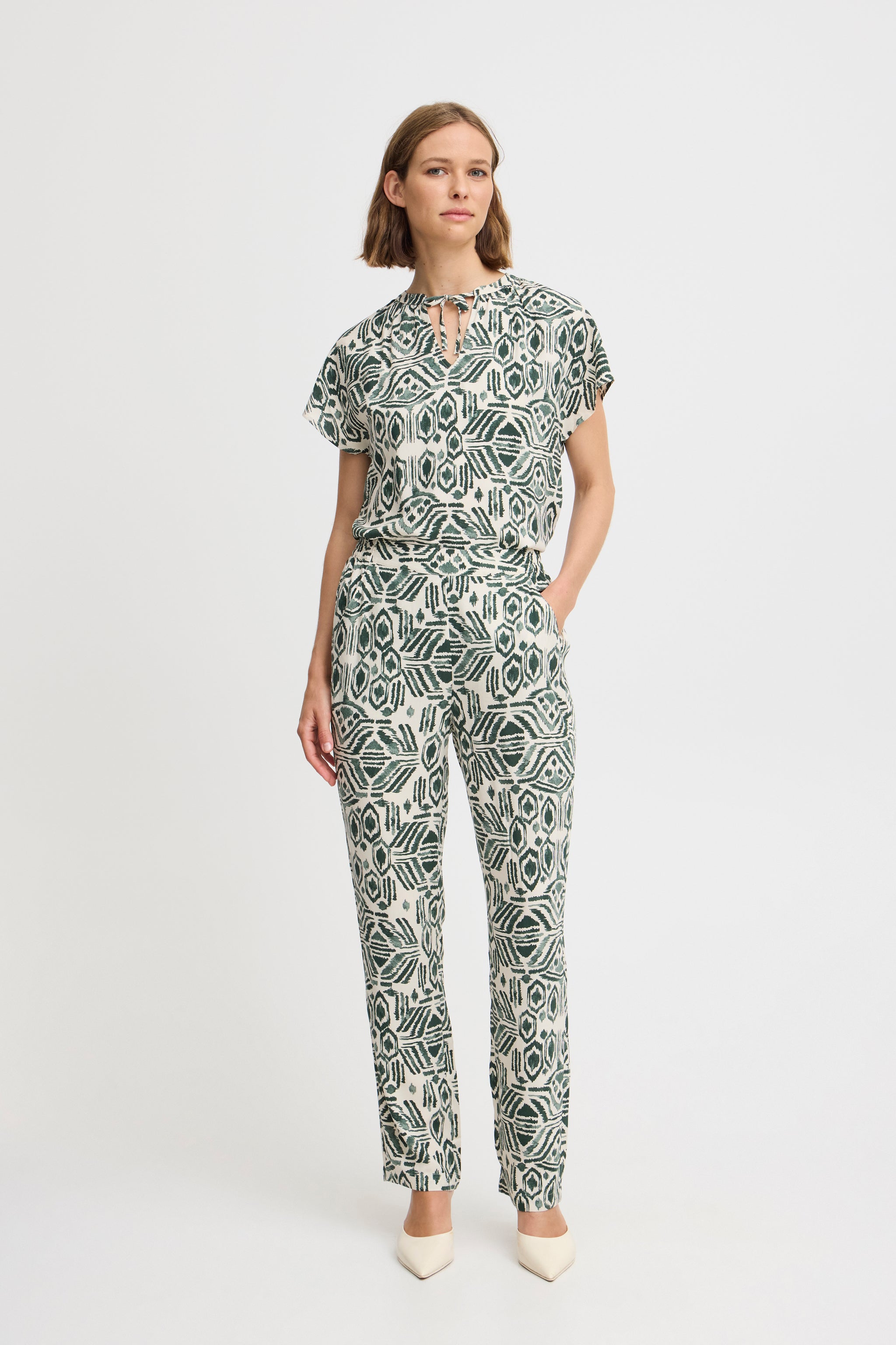 B.young - Pants Joella - Ethnic Sea Spray
