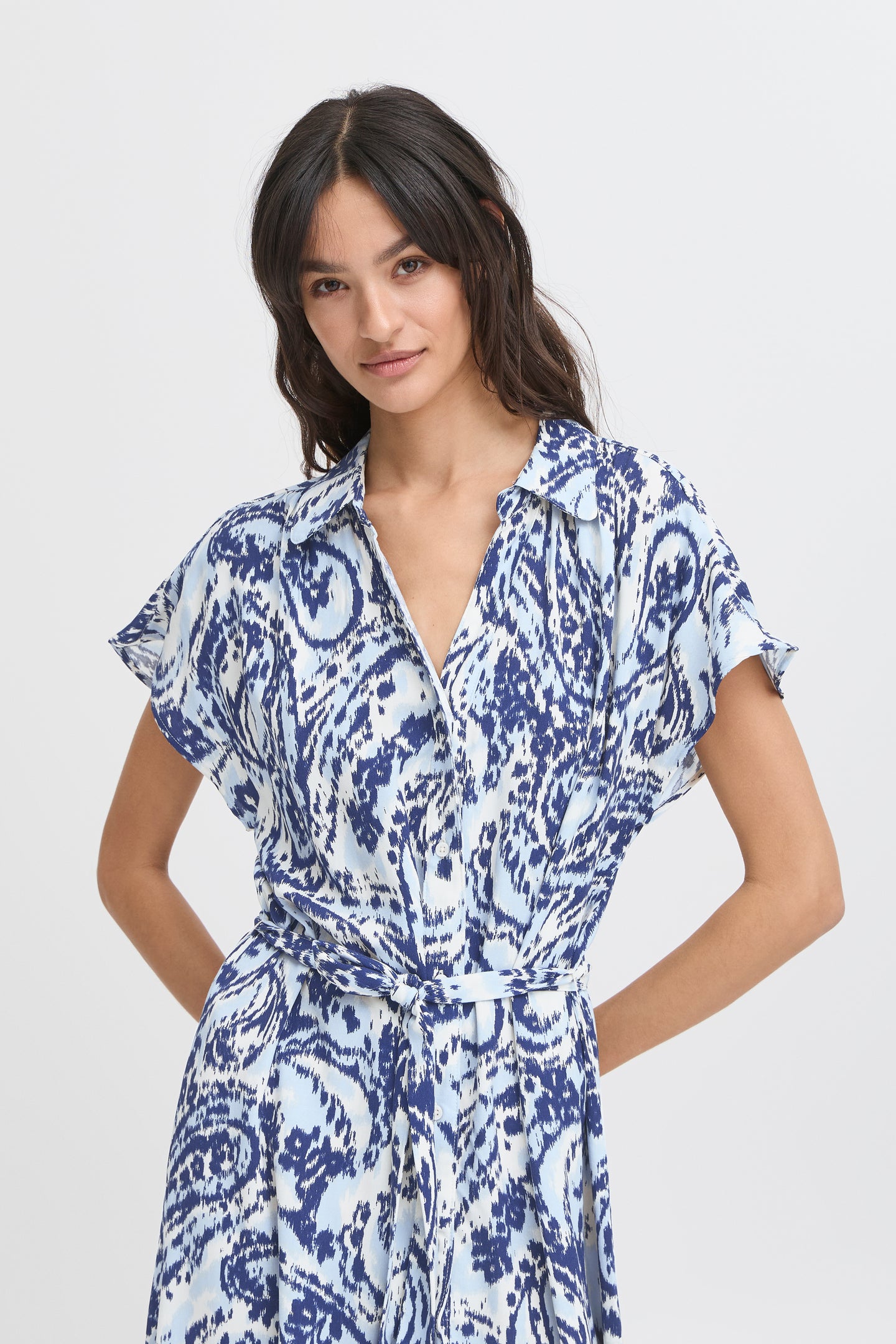 B.young - Dress Joella - Blue Paisley