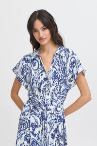 B.young - Dress Joella - Blue Paisley