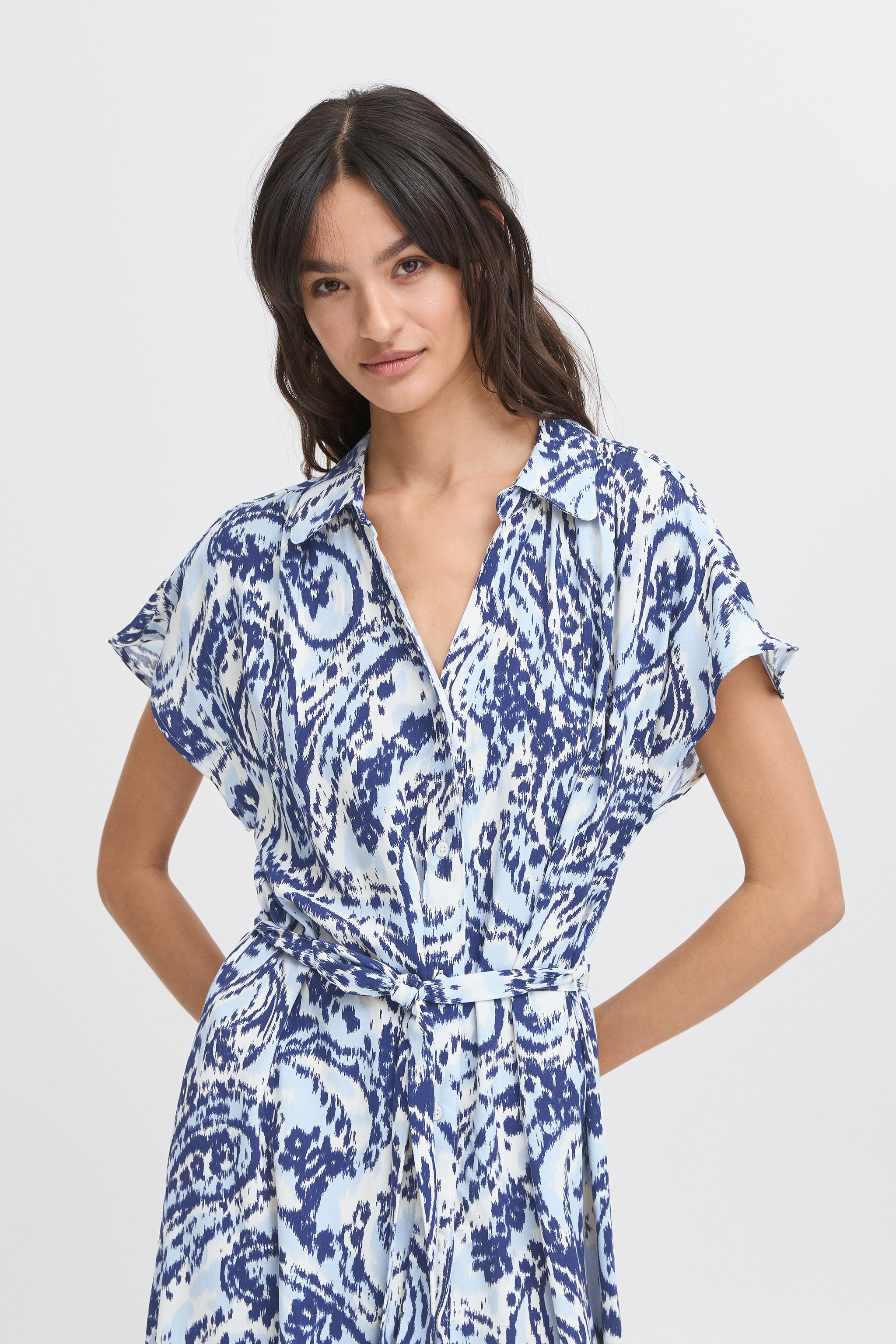 B.young - Dress Joella - Blue Paisley