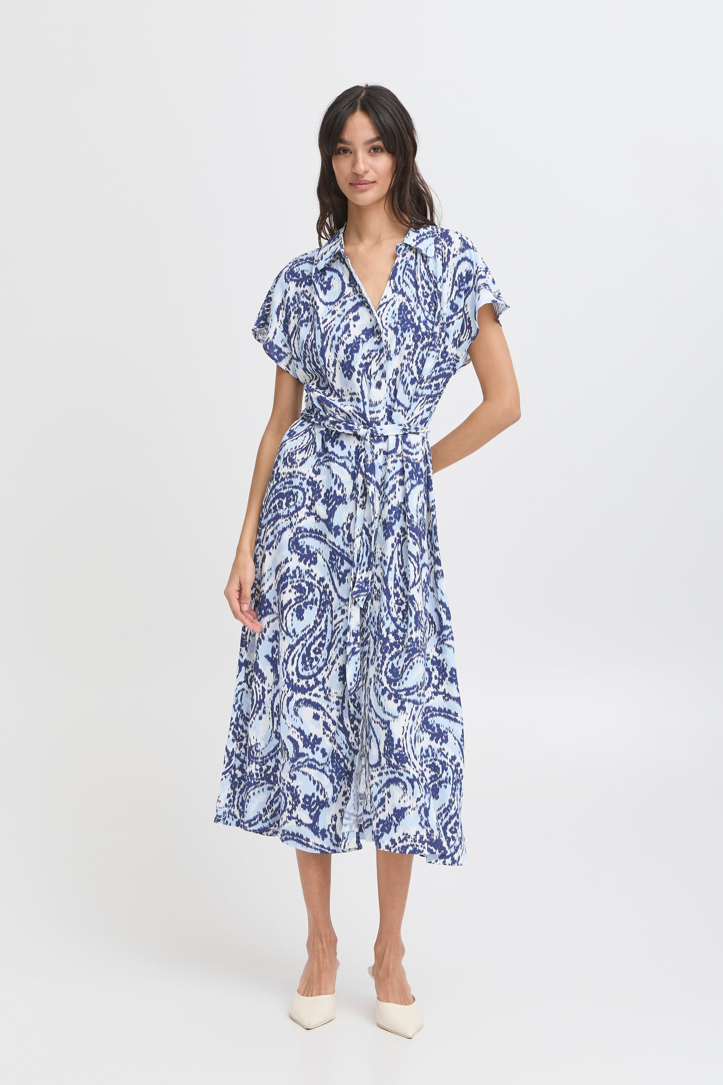 B.young - Dress Joella - Blue Paisley