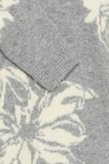 B.young - Jumper Omea Flower - Mid Grey Melange