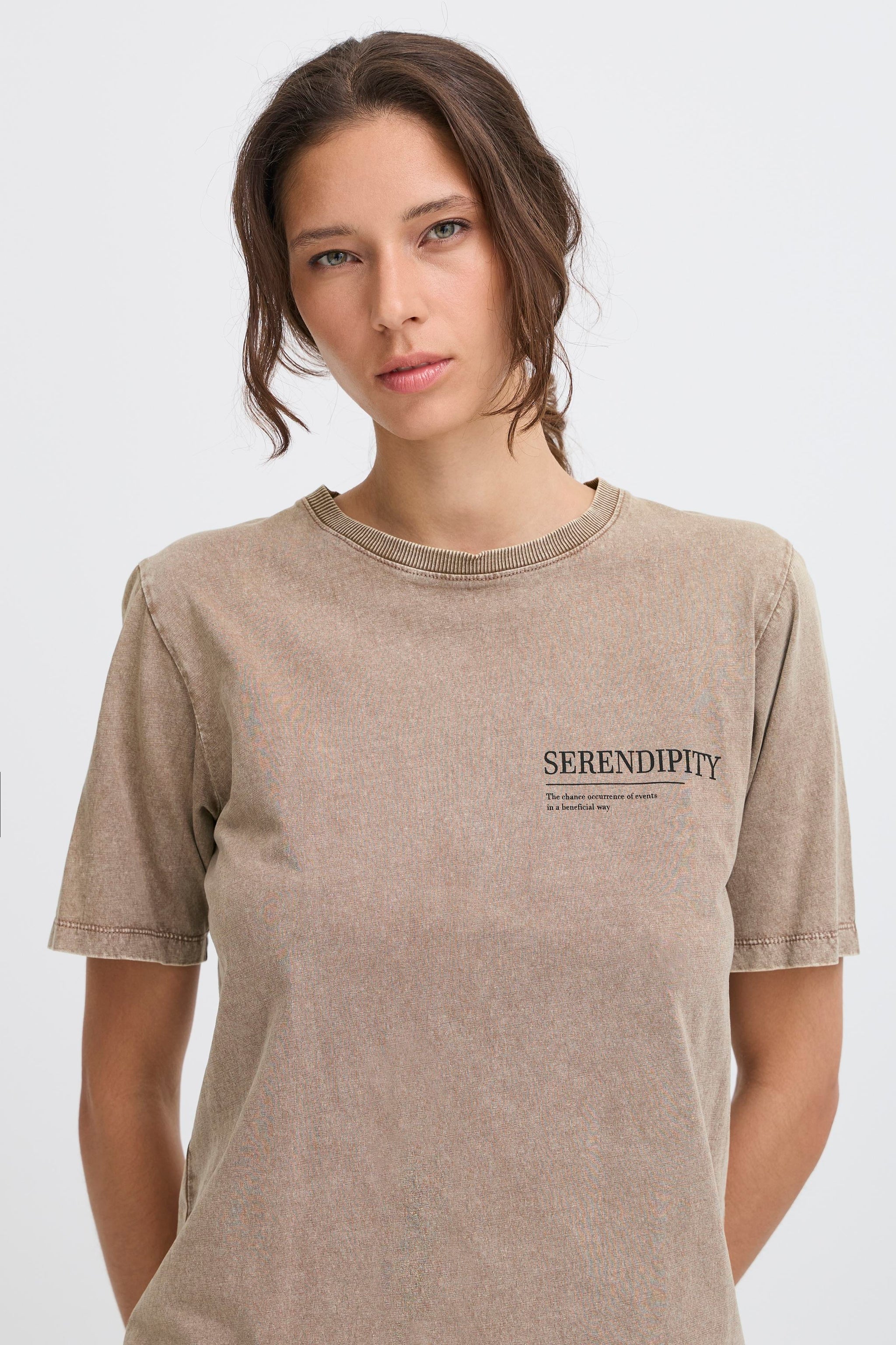 B.young - Tshirt Solko - Walnut