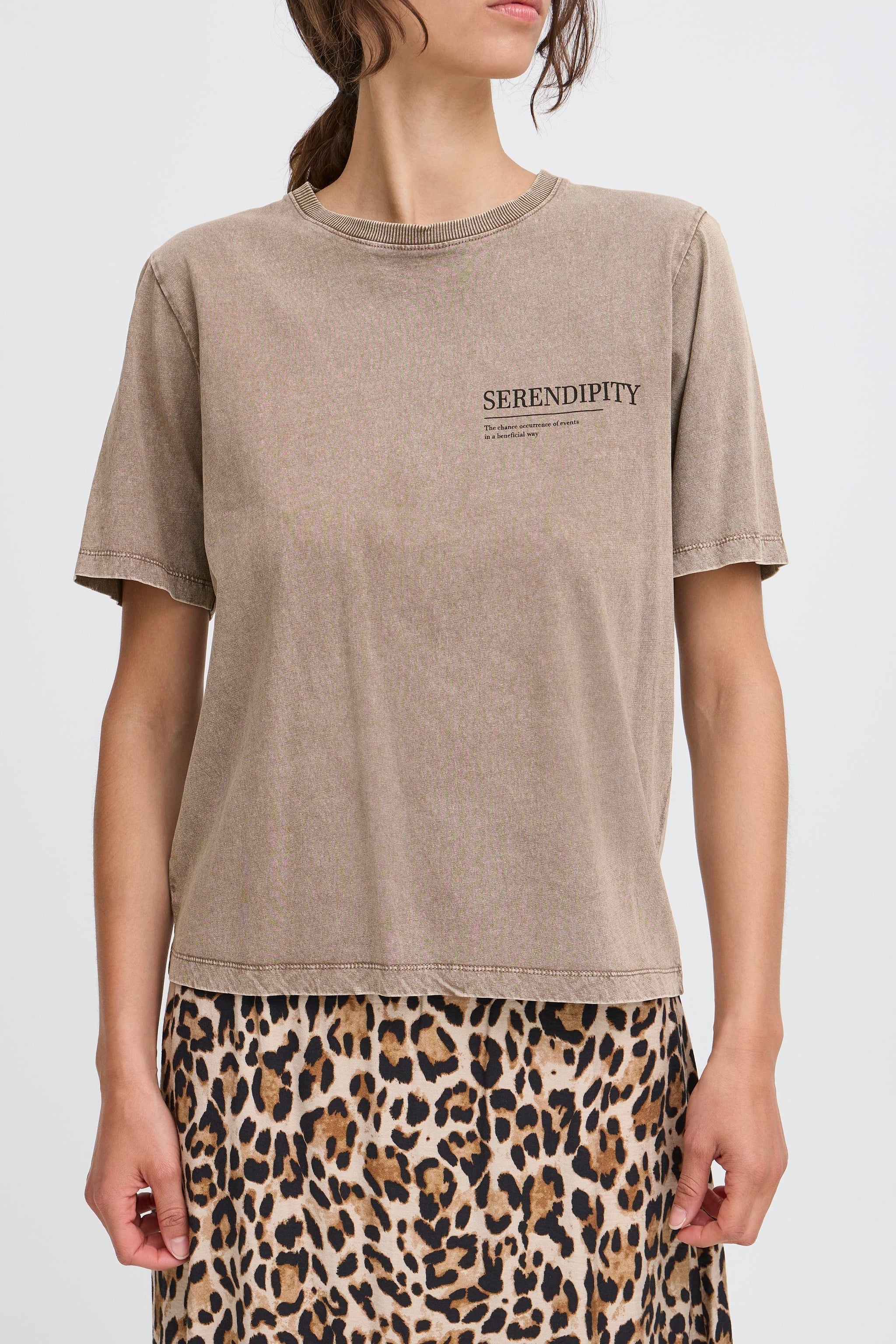 B.young - Tshirt Solko - Walnut