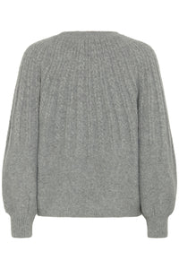 B.young - Cable Jumper Magge - Mid Grey Melange