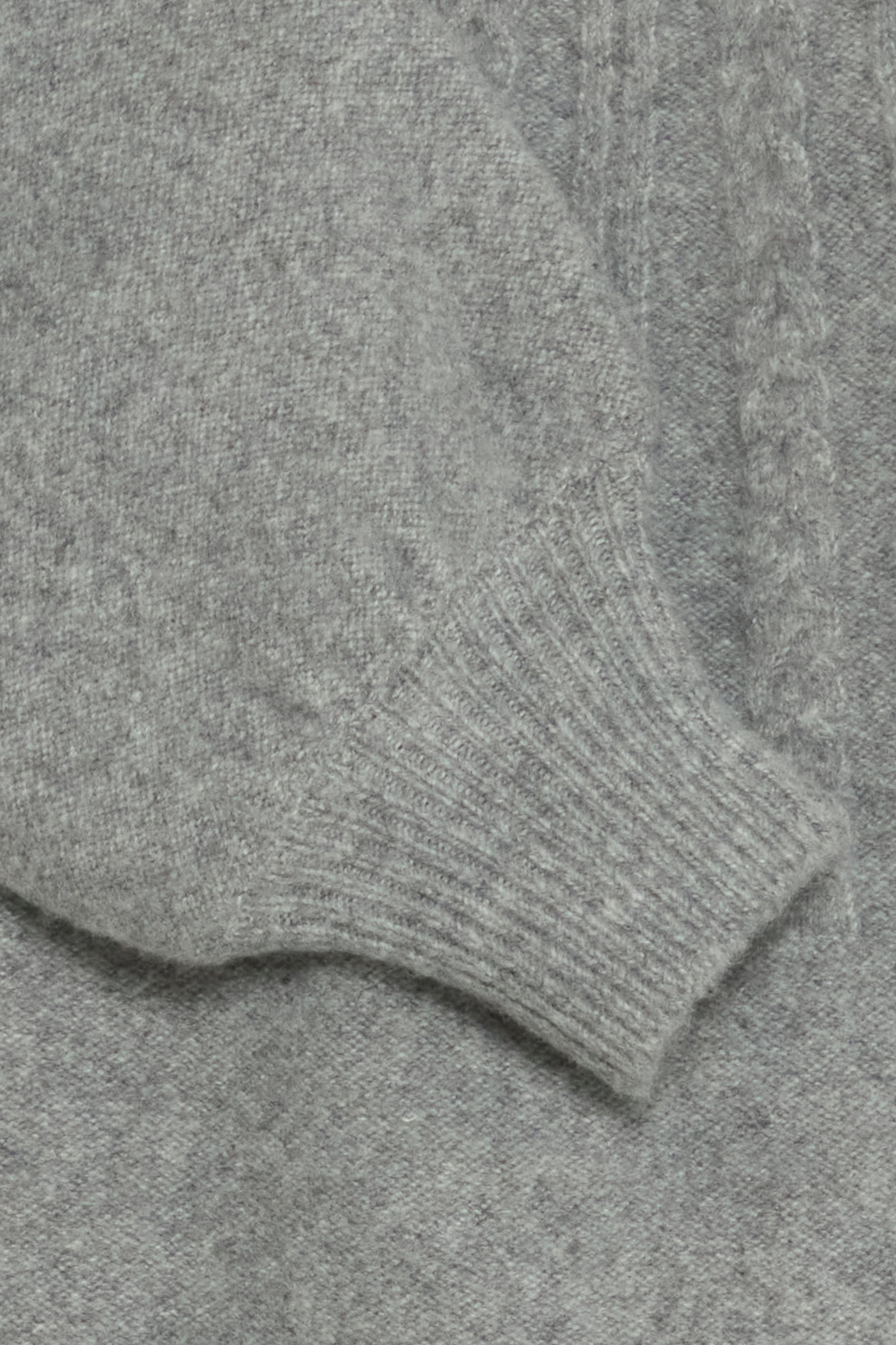 B.young - Cable Jumper Magge - Mid Grey Melange