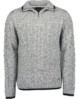 Blue Seven - Pullover Troyer - White Melange