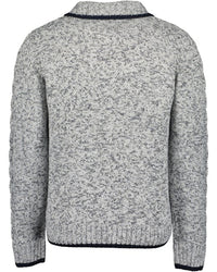 Blue Seven - Pullover Troyer - White Melange
