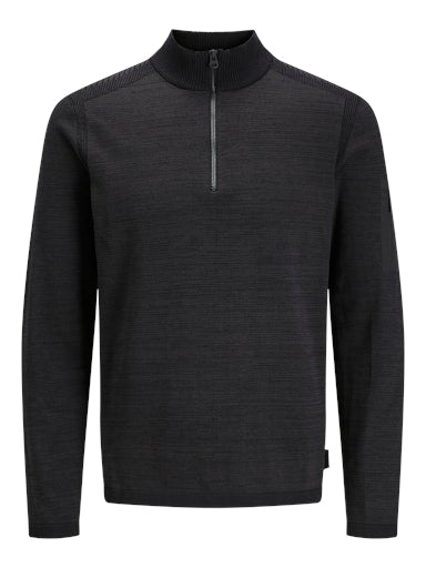 Jack & Jones - Knit Mace Half Zip - Black