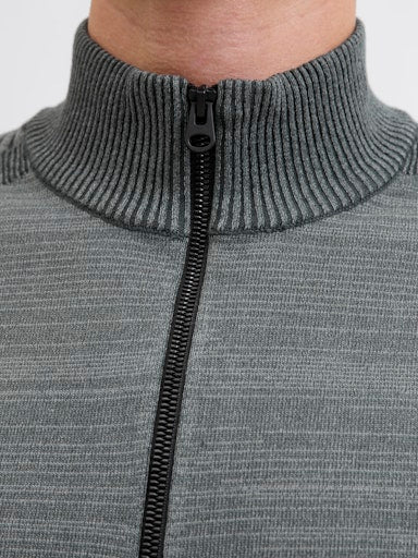 Jack & Jones - Knit Mace Half Zip - Urban Chic (Grijs)
