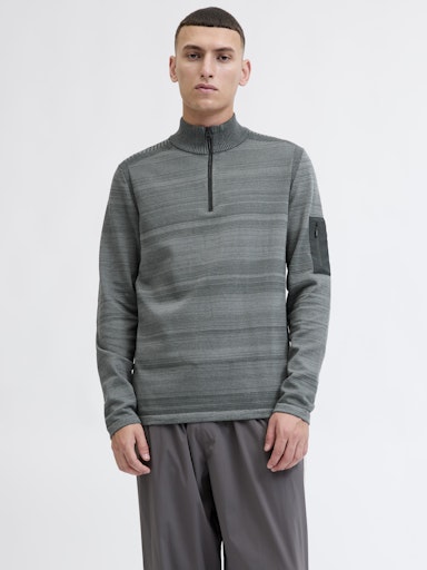 Jack & Jones - Knit Mace Half Zip - Urban Chic (Grijs)