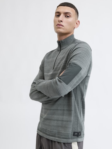 Jack & Jones - Knit Mace Half Zip - Urban Chic (Grijs)