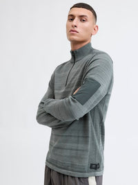 Jack & Jones - Knit Mace Half Zip - Urban Chic (Grijs)