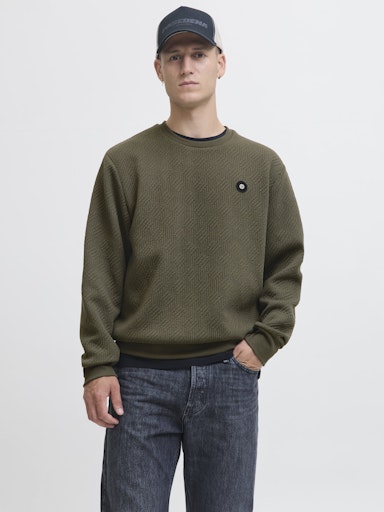 Jack & Jones - Sweat Geo - Grape Leaf (Groen)