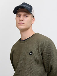 Jack & Jones - Sweat Geo - Grape Leaf (Groen)