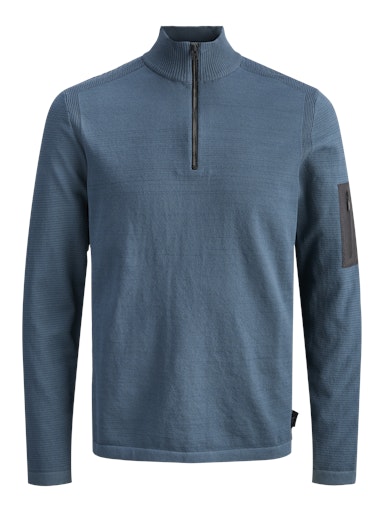 Jack & Jones - Knit Mace Half Zip - Orion Blue