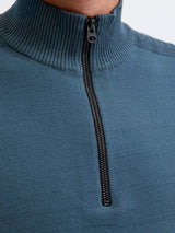 Jack & Jones - Knit Mace Half Zip - Orion Blue