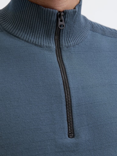 Jack & Jones - Knit Mace Half Zip - Orion Blue