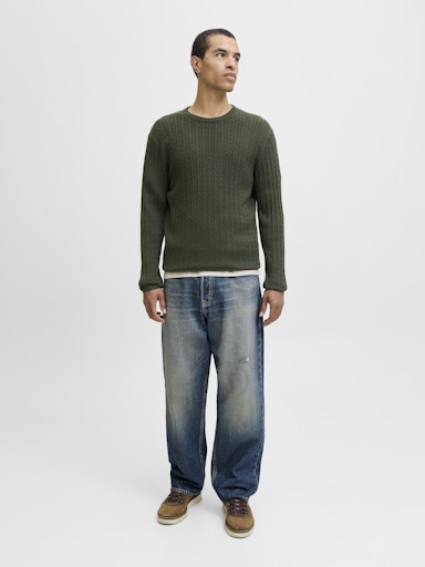 Jack & Jones - Gebreide Trui Emil - Duffel Bag (Groen)