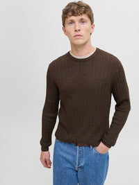 Jack & Jones - Gebreide Trui Emil - Mulch (Bruin)