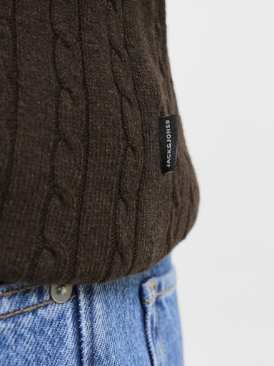 Jack & Jones - Gebreide Trui Emil - Mulch (Bruin)