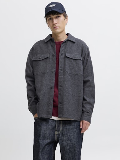 Jack & Jones - Overshirt Perfect - Dark Grey Melange
