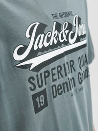 Jack & Jones - Tshirt Logo - Stormy Weather (Grijs)