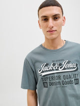 Jack & Jones - Tshirt Logo - Stormy Weather (Grijs)